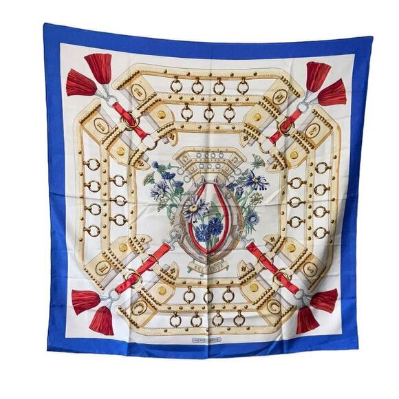 Hermes Aux Champs 100% Silk Scarf By Cathy Latham 90cm Square - Picture 4 of 16